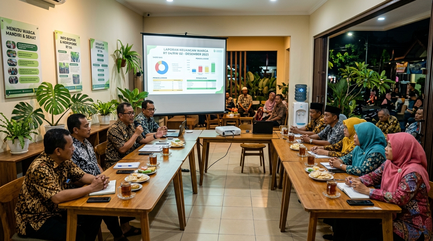 Suasana Rembug Musyawarah Warga di Balai RT Wonokromo